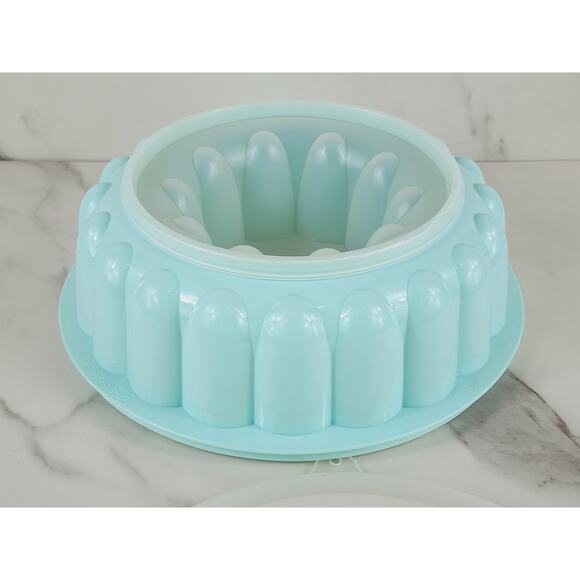 Tupperware Vegetable Steamer w/ Strainer Gold 90's Jello Mold Bowl Light Blue x2 - Picture 14 of 16